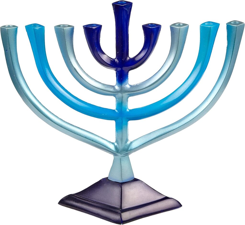 Hanukkah Menorah in blue Colors 